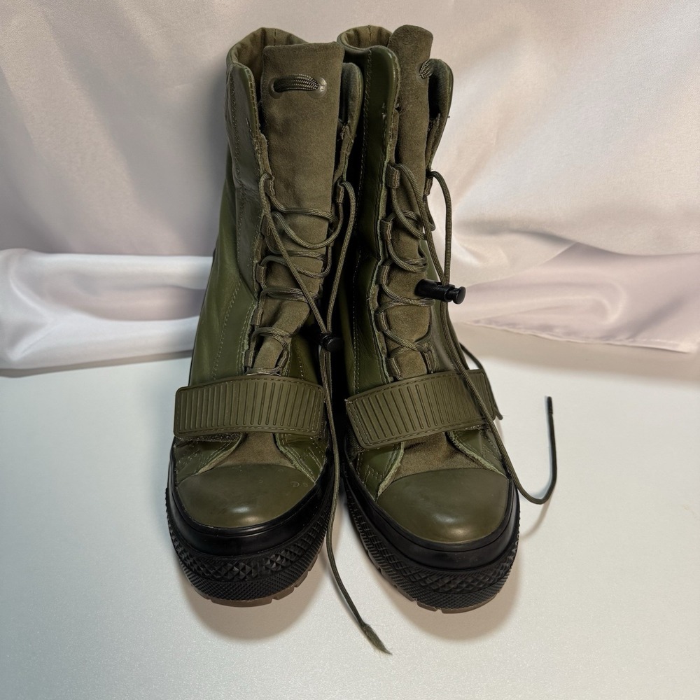 Converse Chuck Taylor Women Size 6.5 All Star Platform Boots Moss Green GR82 - Picture 2 of 11